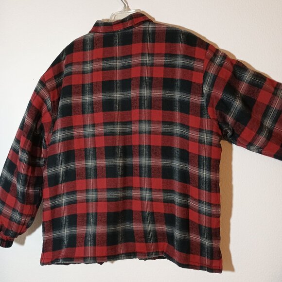 NWOT Men 2XL Winter Shacket Full Zip Thick Flannel Plaid Sherpa Fleece Lined Coz - Picture 6 of 8